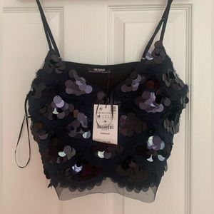Zara sequin top